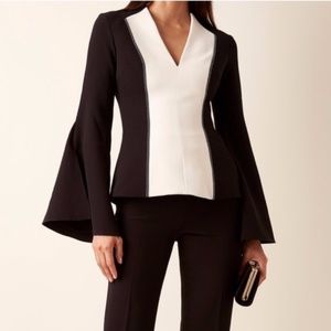 Safiyaa Tanisha Two-Tone Crepe Top 2